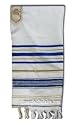 Acrylic Tallit Prayer Shawl Blue and Gold 18 X 72