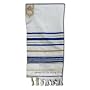 Acrylic Tallit Prayer Shawl Blue and Gold 24 X 72