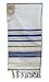Acrylic Tallit Prayer Shawl Blue and Gold 24 X 72