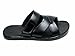 Scandro Men's 52678-Black Slip On Strap Leather Sandal