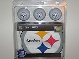 PITTSBURGH STEELERS 3 GOLF BALLS & GOLF TOWEL Gift Set