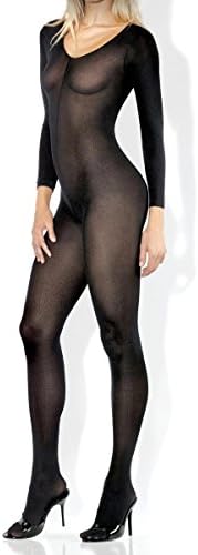 Fantasy Lingerie Women's Plus-Size Queen Long Sleeve Sheer Bodystocking