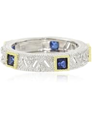 Judith Ripka "Estate" Estate Square Stones Band Ring