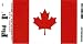 Canada Flag 6 Self Adhesive Vinyl Decals