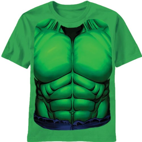  Incredible Hulk Smash Chest Mens Green T-shirt