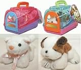 Cute Plush Pet & Carrier Set, 2-pc Set in 2 Styles (Puppy & Kitty)