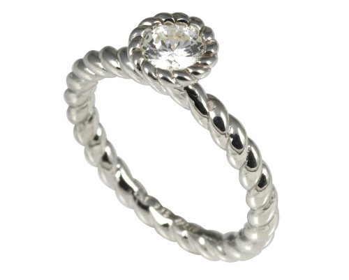 Merii Damen-Ring 925 Sterlingsilber rhodiniert Zirkonia wei&szlig; Gr. 54 (17.2) M0546R/90/03/54 Preisvergleich