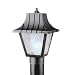 Westinghouse Lighting 6687500 One-Light Hi-Impact Polycarbonate Post-Top Exterior Lantern, Black Finish with Clear Textured Acrylic Panels