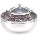 Christofle Caviar Server with glass bowl - 14 cm of diameter, France.