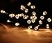 lychee® Solar Christmas String Solar Fairy String Lights for Outdoor Room Garden Home Christmas Party Decoration Waterproof (Warm White, 11m 60Leds)