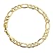 10k Yellow Gold 7.5mm Figaro Men's Bracelet, 8.5"