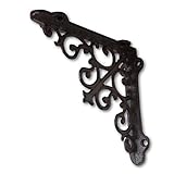 フレンチアンティーク調アイアンブラケット ブラウン