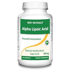 Best Naturals, Alpha Lipoic Acid (ALA), 600 mg, Powerful Antioxidant -- 120 Capsules