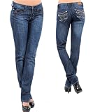 Rhinestone Studded Blue Jeans