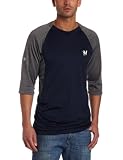 MLB Men's Milwaukee Brewers 3/4 Sleeve Crew Neck Featherweight Tech Fleece Pullover by Majestic (Pro Navy/Pro Carbon Heather, XX-Large)