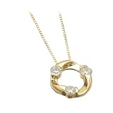 3 Cubic Zirconia (Created) Slide Pendant in 14K Yellow Gold with Chain