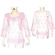 Womens Blouses Cotton Long Sleeve Top Shirt Chikan Embroidery Size M (ctop419) ~ ShalinCraft