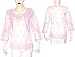 Womens Blouses Cotton Long Sleeve Top Shirt Chikan Embroidery Size M (ctop419)