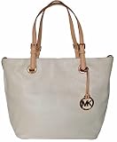 Michael Kors Vanilla Leather Items Grab Bag Shoulder Tote Handbag Purse
