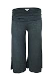 Zenana Goucho Flare Rayon Capri Pants with Fold Over Waist