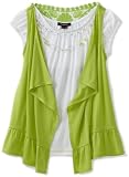 My Michelle Girls 7-16 Twofer Top, Green, Small