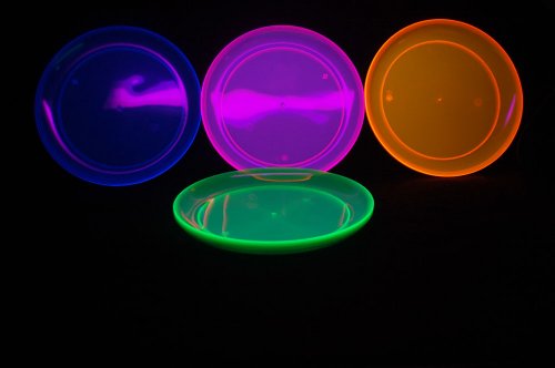 Neon Plastic Dinner Plates Party Supplies