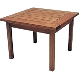 Patio Furniture / Outdoor Furniture - Milano Side Table - Eucalyptus Wood - Wood Finish - INT-BT-368