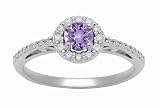 14k White Gold Tanzanite and Diamond Ring
