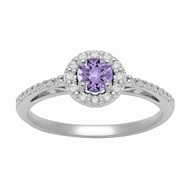 14k White Gold Tanzanite and Diamond Ring by Amazon.com Collection