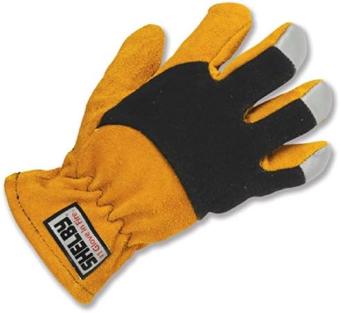 Shelby 5285-M Koala Gold Split Cowhide Gauntlet Fire Fighting Gloves, Medium