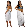 Sequined / Embroidered / Butterfly Sarong in White