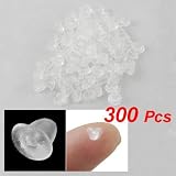 Rosallini 300 Pcs Replacement Clear Soft Plastic Earring Back Caps