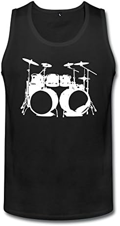 RUIFENG Men's Drumms Drummer Snare Hi Hat Drumset Movie Tank Top- S Black
