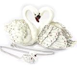 V�ritable bijou que ces boites � bijoux en m�tal laqu�  Cygnes Amoureux , i
