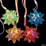 Light-Up Flashing Star LED Ball Pendant Necklace