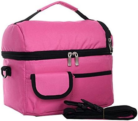 Airstomi Women's Portable Insulation Cool Tote Bag Lunch Bag For Picnic Travel Storage Bag Multifunction Ice Pack Bag Hangbag - Rosy