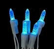 Set of 70 LED Blue M5 Mini Christmas Lights - White Wire
