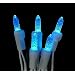 Set of 70 LED Blue M5 Mini Christmas Lights - White Wire
