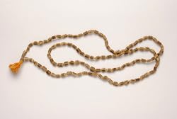 Cures From High Fever and Diseases of Mind - Yoga Japa Mala Tulsi Beads Hari Om Yoga Meditation Rosary Prayer Mala (108+1) Beads