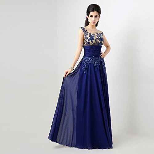 Sarahbridal Women Long Sheer Neck Prom Party Pageant Dresses Gowns SD159-US2