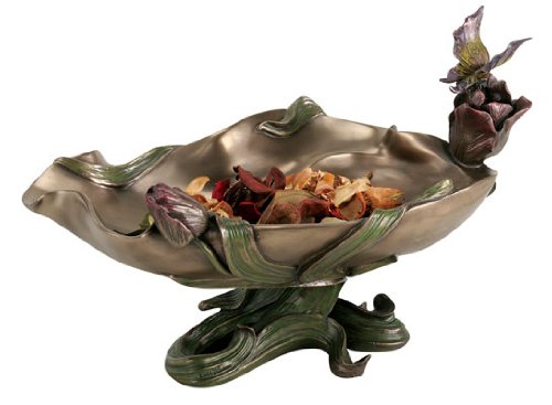 Tulip Vine Bowl - Cold Cast Resin - 6.5'' Height