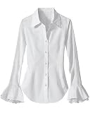 Long-sleeve flounce shirt