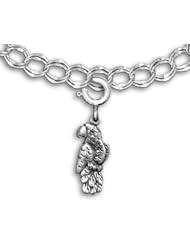 Sterling Silver African Grey Parrot Charm for charm bracelet by The Magic Zoo