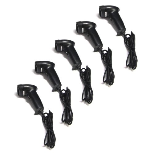 Etekcity® 5 pack USB Automatic Scanning Barcode Code Scanner Laser Barcode Bar-code Reader with Hands Free Adjustable Stand (Black) Bi-Directional Strong Decode Capability wholesale On Sale