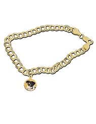 Photo Charm Bracelet w/ 1 Petite Round Picture Charm - Add up to 10 Charms, Hearts, Ovals, Rounds Or Rectangles