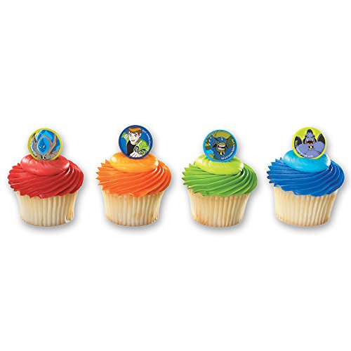 DecoPac Ben 10 Superhero Aliens Cupcake Rings (12 Count)