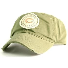 Chicago Bears Tattered Patch Slouch Fit Baseball Hat - Fatigue Green