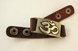 Om Bracelet, Leather, Adjustable