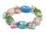 Beautiful Multi Flower Glass Beads Stretch Bracelet Fashion Jewelry