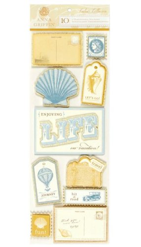 Anna Griffin Calisto 3 Dimensional Stickers Travel 